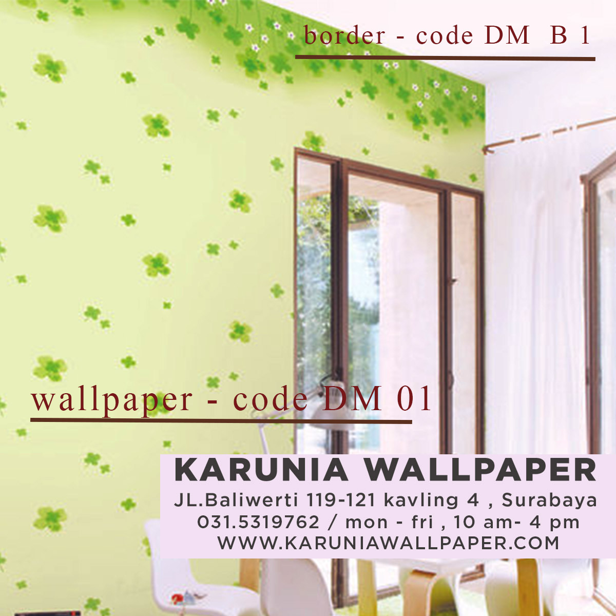 jual wallpaper dinding hijau