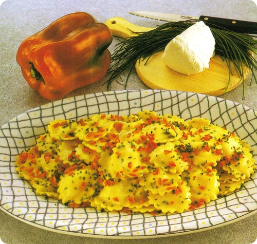ravioli di ricotta ed erba cipollina