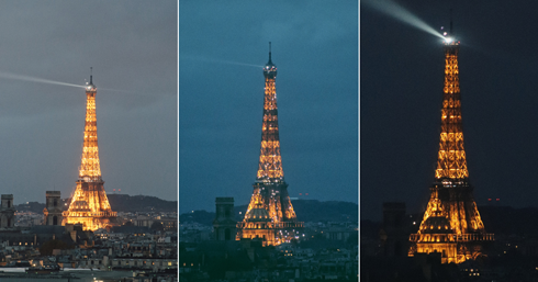 Eiffel Tower Night Lights