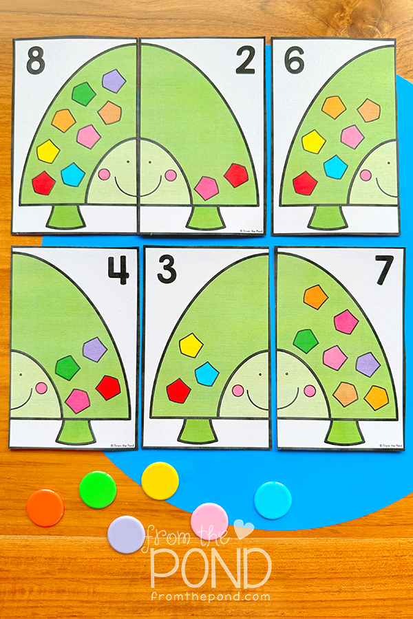 turtle cards kindergarten puzzle for addition to 10