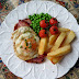 Gammon Steak, Egg & Chips