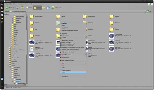 Remove The Instalation Directory