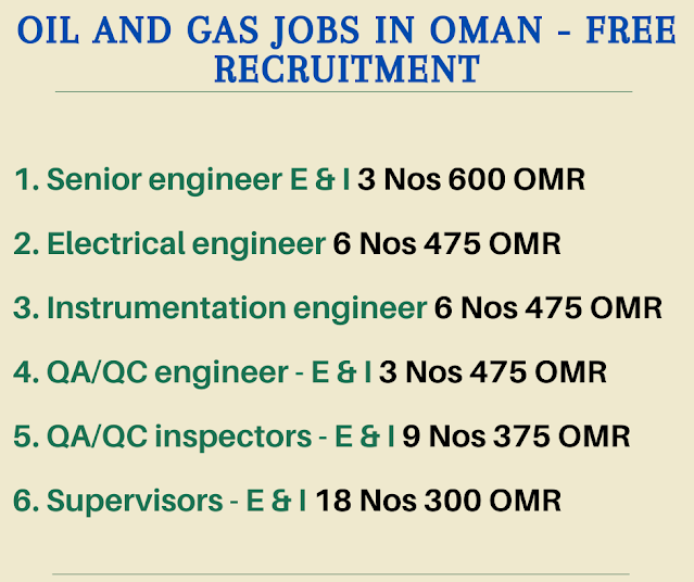 Oil and Gas jobs in Oman - Free Recruitment