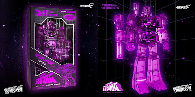 New York Comic Con 2019 Exclusive Transformers Super Cyborg Megatron Translucent Purple Edition Action Figure by Super7