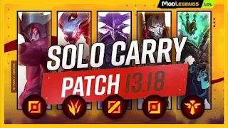 3 Best SOLO CARRY Champions for EVERY ROLE in Patch 13.18 - ModLegends Guide