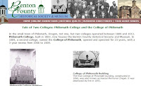  Historical Society too Museum offers data on ii colleges that operated inwards the com Philomath College too the College of Philomath (Oregon)