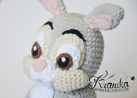 Krawka: Easter Thumper Rabbit from Bambi Disney movie crochet pattern by Krawka