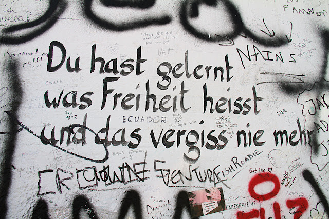 Street Art on East Side Gallery in Berlin