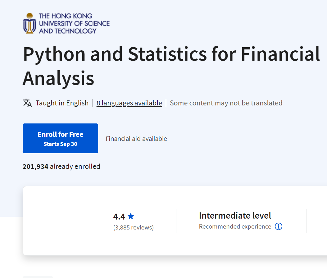 Free Python and Statistics for Financial Analysis ~ Computer Languages ...
