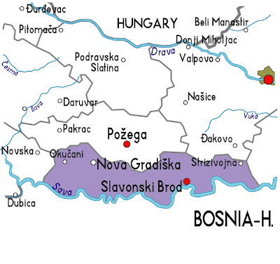 Map of Slavonski Brod Province Area