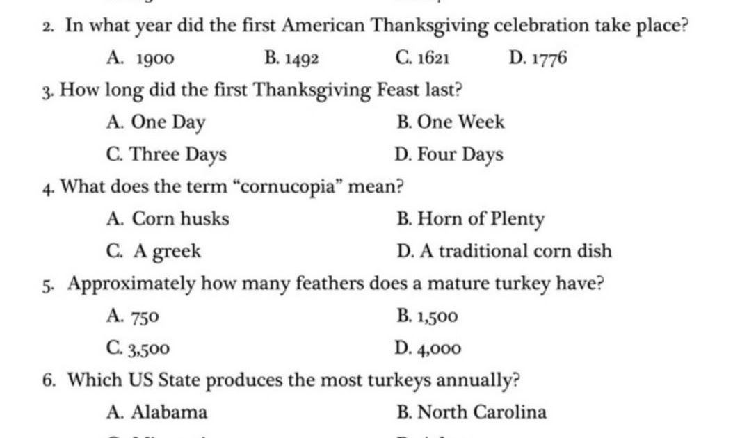 Prettie Parties Thanksgiving Trivia