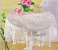 Crochet tablecloth _ crochet filet