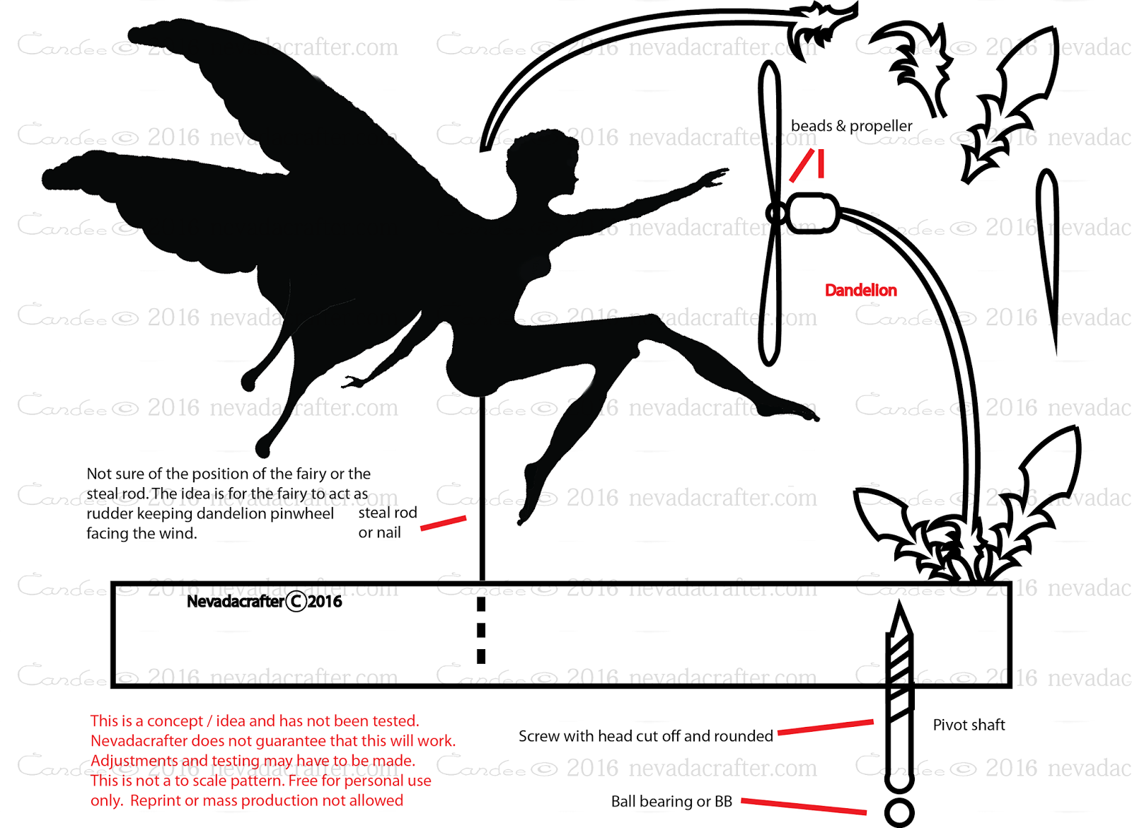 Free Patterns and ideas: Fairy whirligig / weathervane concept