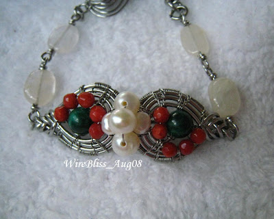 Wire Wrapped Kissing Pipas and Clasp