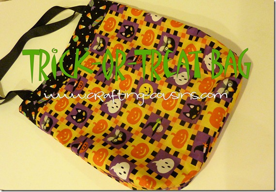 Trick or Treat bag tutorial by Crafty Cousins