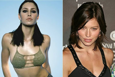  best celebrity hairstyles Jessica Biel brunette long and short bob hairstyles 