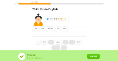 Tampilan Duolingo di Desktop