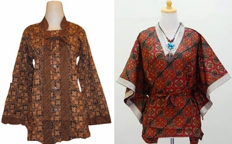 10 Model  Baju  Batik  Atasan  Untuk Wanita Gemuk 2021