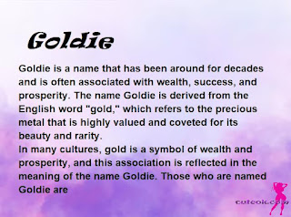 meaning of the name "Goldie"