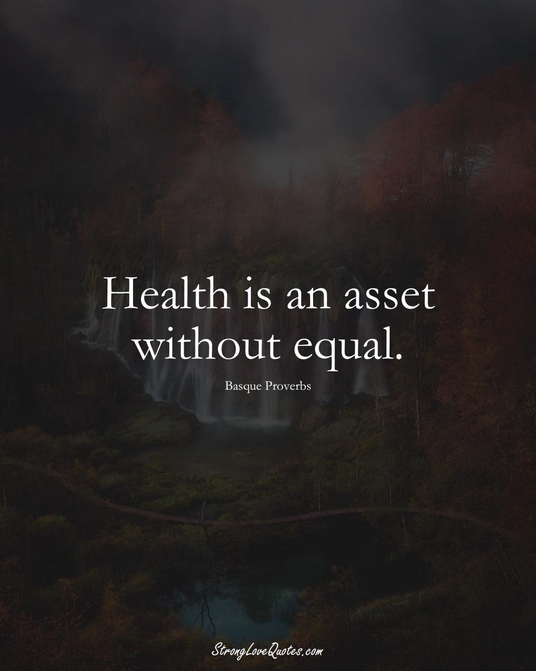 Health is an asset without equal. (Basque Sayings);  #EuropeanSayings