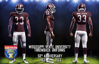 mississippi state liberty bowl throwback uniform