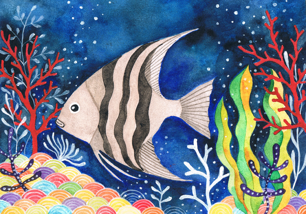 Yukiko S Art Blog しましま熱帯魚
