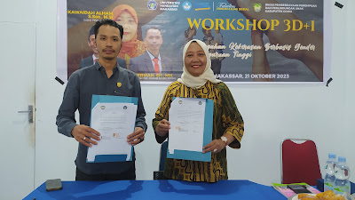 Sukseskan Workshop 3D+1 : Tandatangan MoU Fakultas Hukum dan Ilmu Sosial UHM Bersama Dinas PPPA Gowa