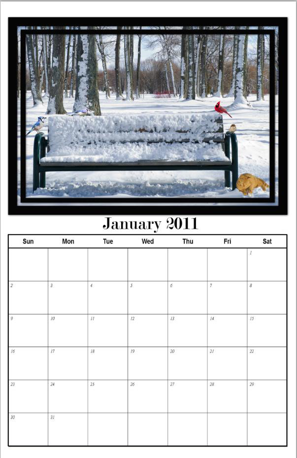 2011 monthly calendar template. 2011 Monthly Calendar Template