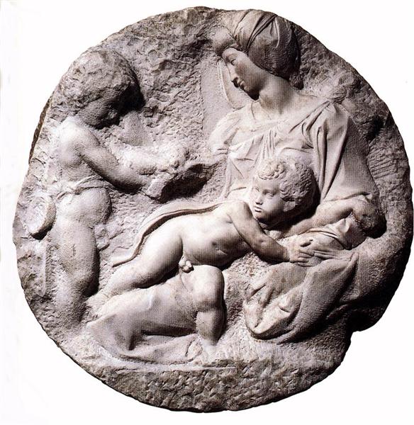 Michelangelo  Madonna and Child with the Infant Baptist