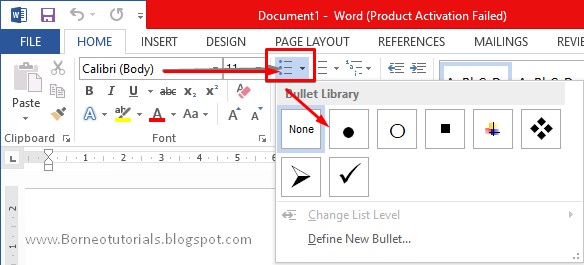 Trik Membuat Daftar Bertingkat di Ms Word 2013