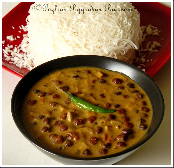 Kadala curry with coconut milk