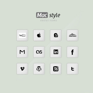 stylish social icons 3d  webdesign template