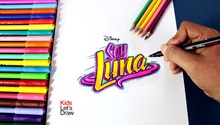 Como dibujar el logo de Soy Luna - Como dibujar las letras del titulo de Soy Luna
