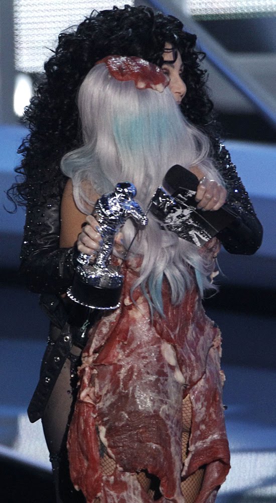 Lady Gaga Covered In Meat. Lady Gaga Covergirl - covered