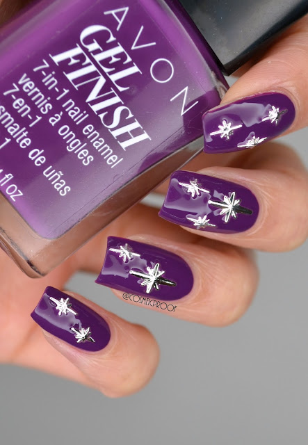 Pantone Purplicious Avon Gel Finish Nail Art