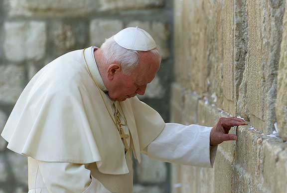 Resultado de imagen de MURO DE LAS LAMENTACIONES Y LOS PAPA