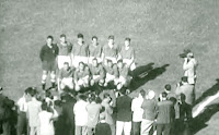 SELECCIÓN DE ESPAÑA. Temporada 1949-50. Ramallets, Puchades, Parra, Gabriel Alonso, Gonzalvo III, Gonzalvo II. Basora, Igoa, Zarra, Panizo y Gaínza. SELECCIÓN DE CHILE 0 SELECCIÓN DE ESPAÑA 2. 29/06/1950. IV Copa del Mundo Brasil 1950, primera fase, Grupo II, 2º partido. Río de Janeiro, Brasil, estadio de Maracaná. GOLES: 0-1: 17’, Basora. 0-2: 33’, Zarra.