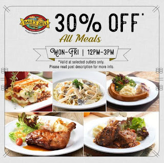 Dave's Deli Malaysia Offers All Meals 30% Off from 12PM to 3PM on Monday to Friday