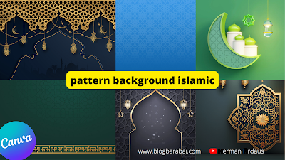 elemen pattern islami di canva