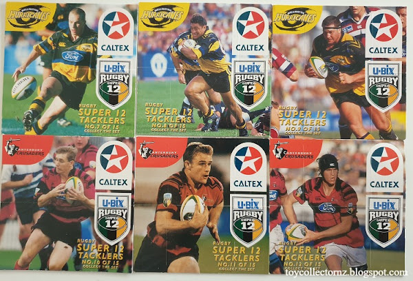 Caltex Rugby Super 12 Tacklers Cards 1999 Hurricanes and Crusaders cards 7-12