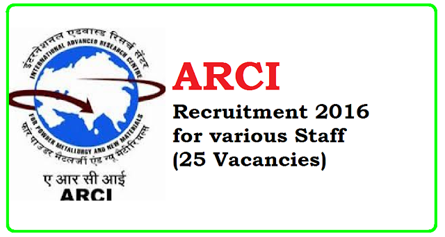 ARCI Recruitment 2016 various Staff (25 Vacancies)/2016/07/arci-recruitment-2016-various-staff-25-vacancies_1.html