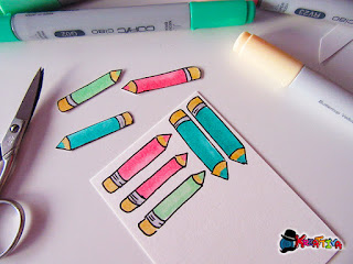 matite disegnate con copic