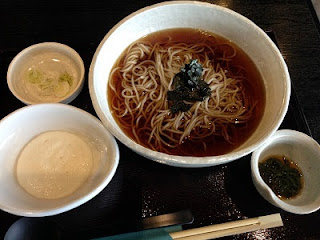 Tororo soba ; buckwheat noodles served with grated yam on top