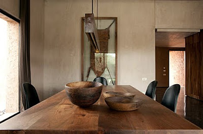 kitchen table and wooden kitchen interior design