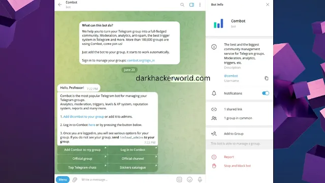Combot Telegram bot