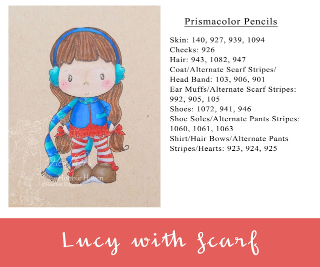 Heather's Hobbie Haven - Colored Pencil Tuesday - Lucy with Scarf