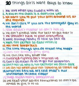 20 things girls want to know guy quote