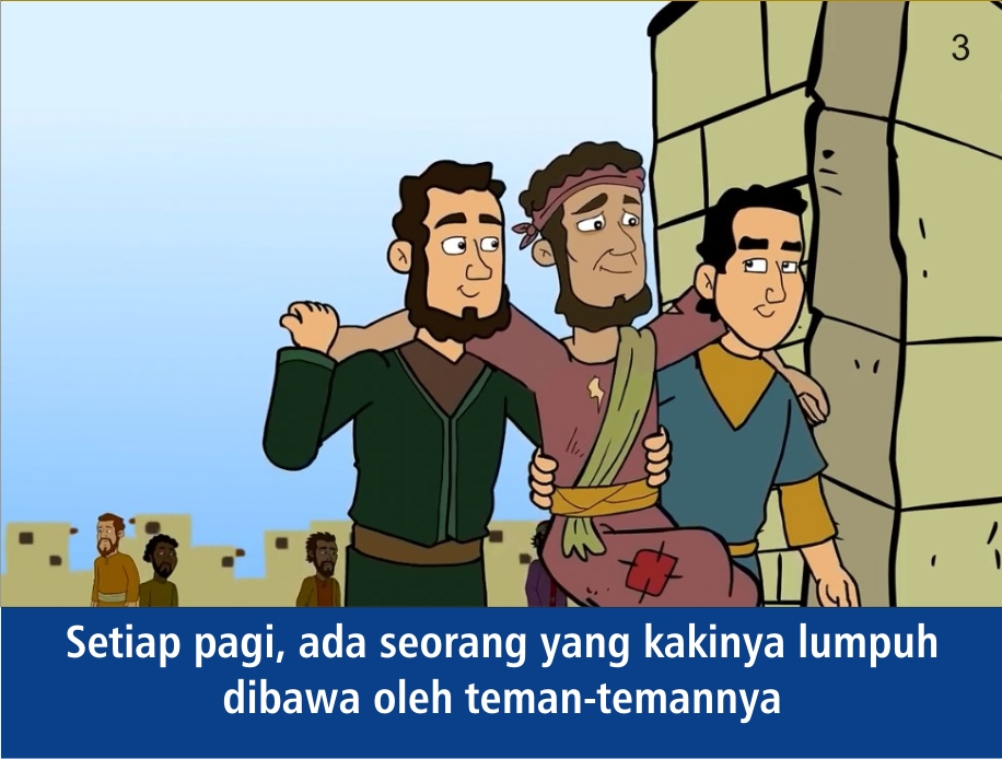 Komik Alkitab Anak: Petrus Menyembuhkan Orang Lumpuh