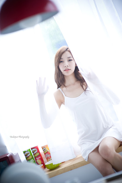 5 Lee Gyu Ri in White-Very cute asian girl - girlcute4u.blogspot.com