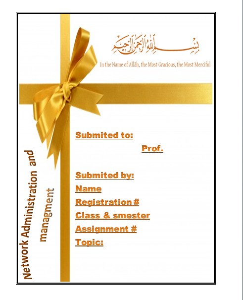 2022 assignment cover page design